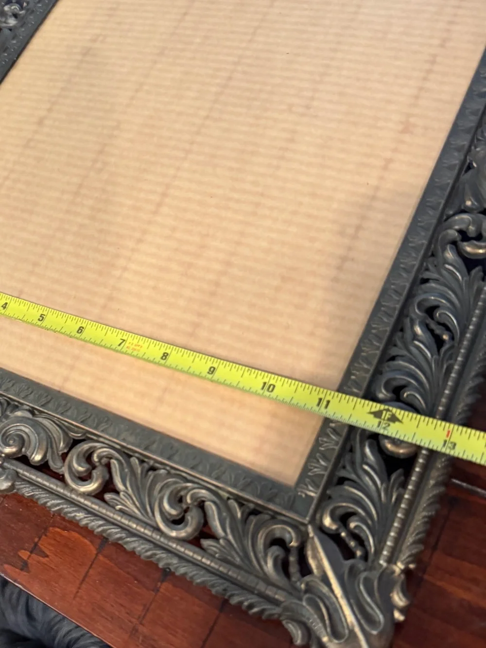 Vintage Ornate Brass Metal Picture Frame Italy